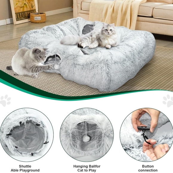 Multifunctional Cat Tunnel Toy - XL Interactive Cat Play Tunnel - Picture 5 of 11